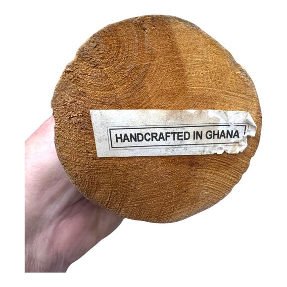 Hand Carved Wooden Akuaba Ashanti Fertility Doll Ghana Vintage Tribal Art 18" - Picture 4 of 11